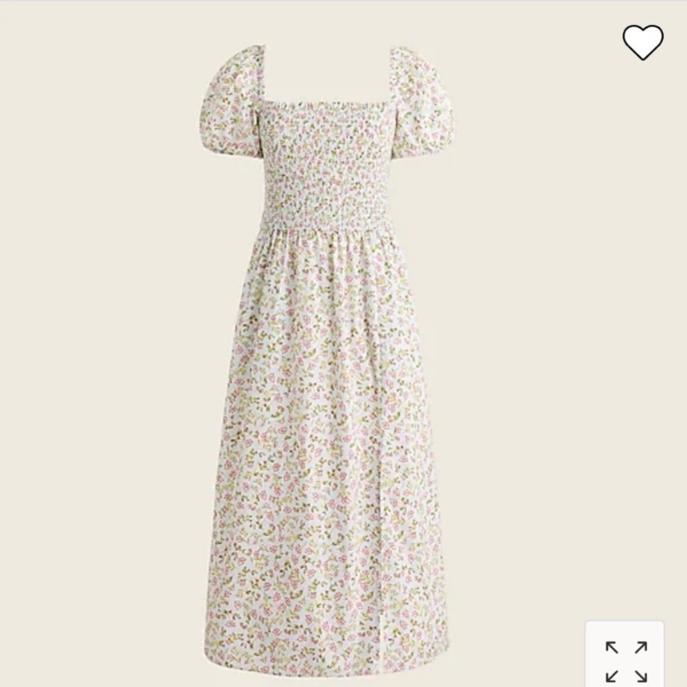 J. Crew smocked dress in‎ meadow floral size small BG454